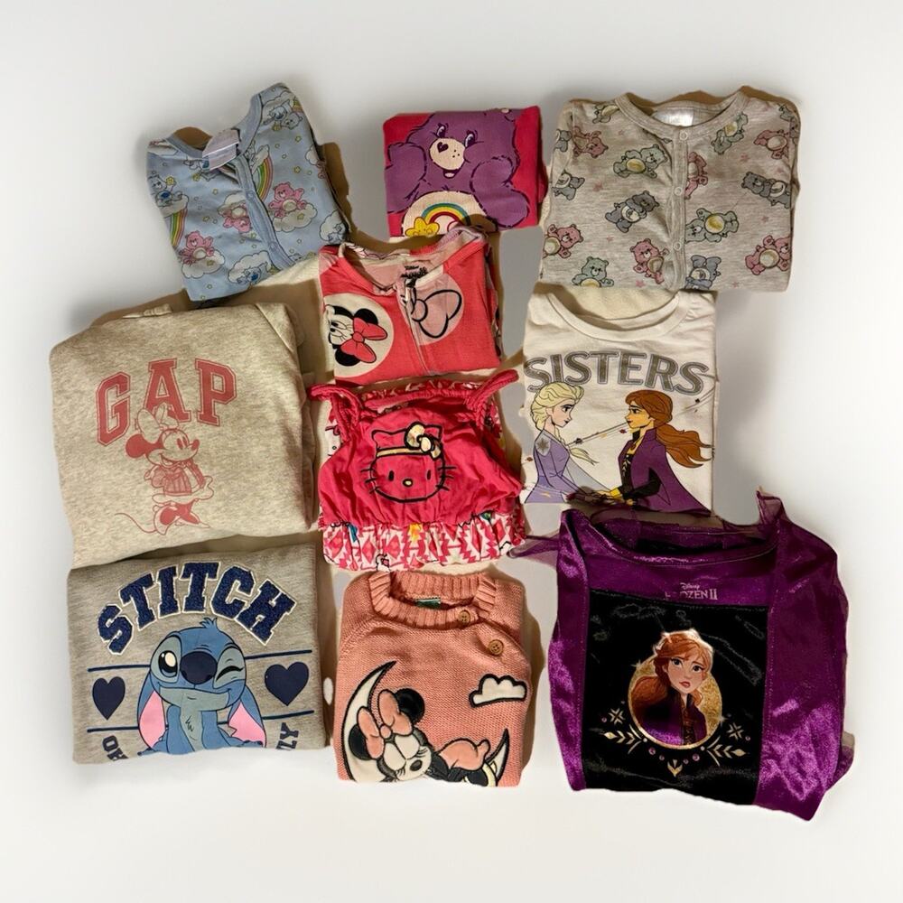 Resellers Lot/Bundle Disney Character Clothes Baby Toddler Girl Size 3Mo-6T Y2K